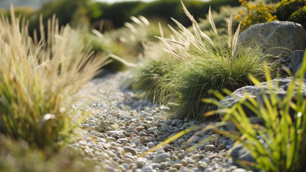 beach style garden - pebbles