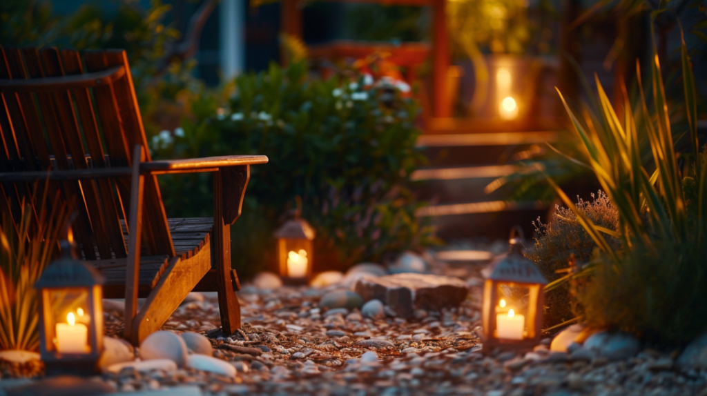 beach style garden lighting