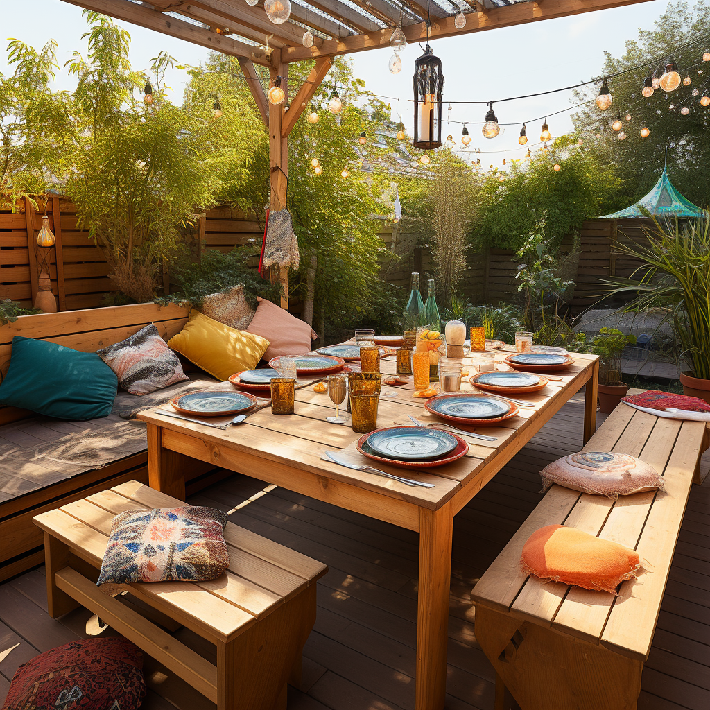 Moroccan-Style Garden party table