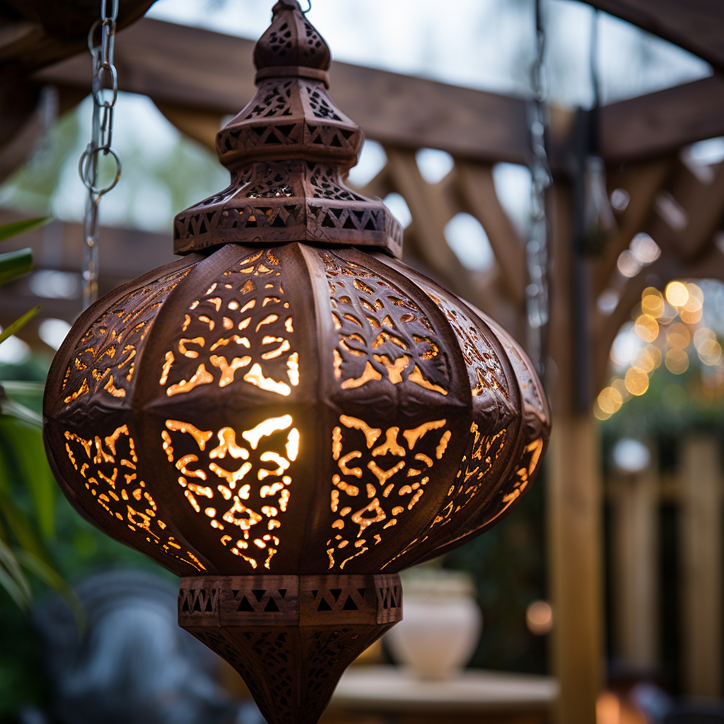 Moroccan-Style Garden carved wood