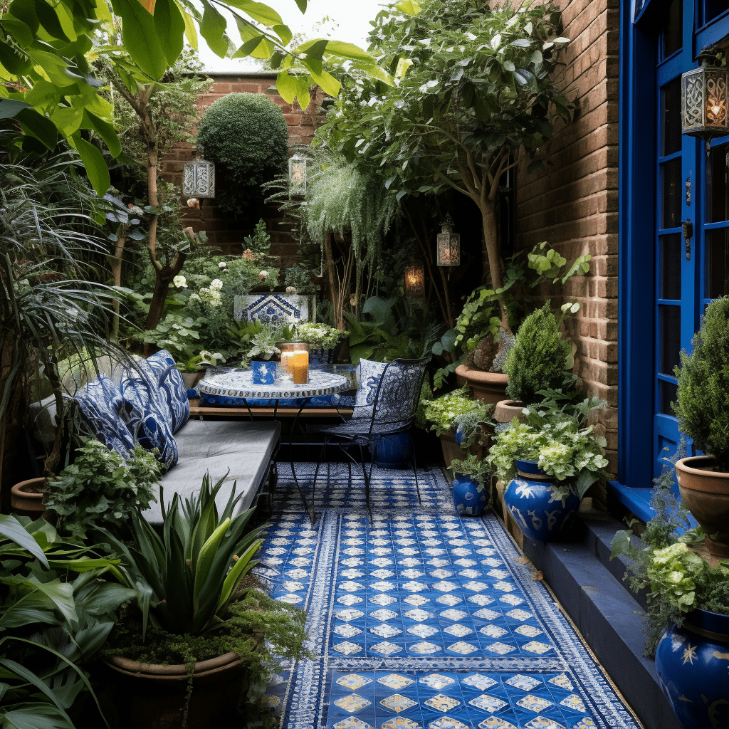Moroccan-Style Garden vibrant colours
