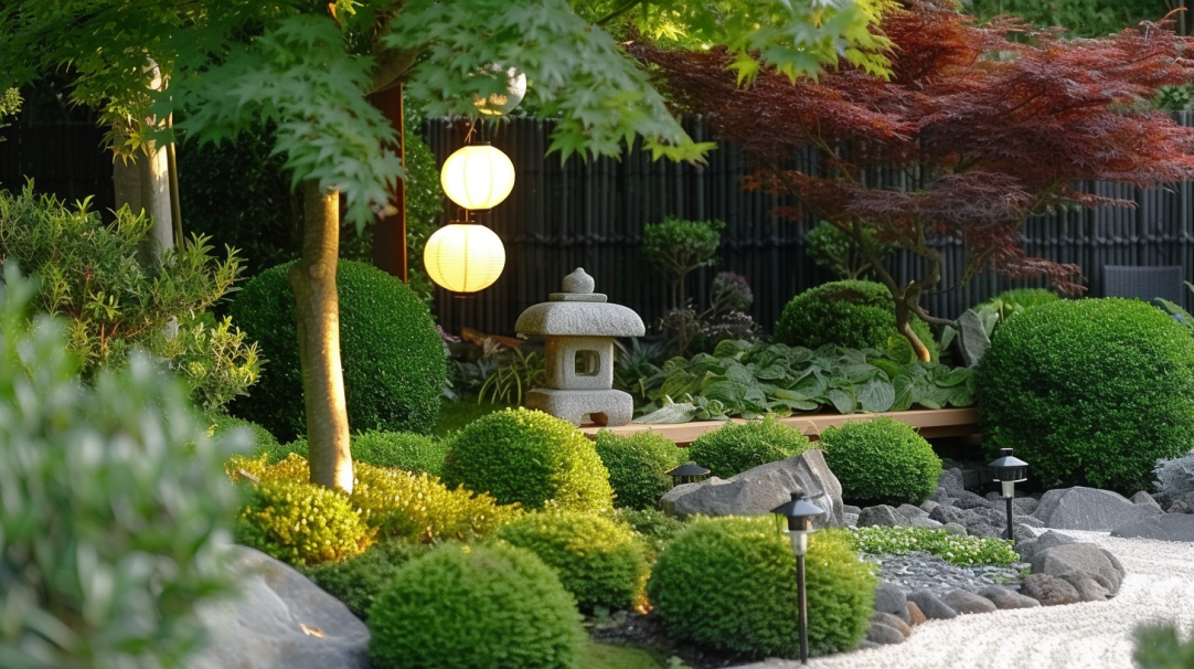 Japanese Style Garden Ideas - Evergreens