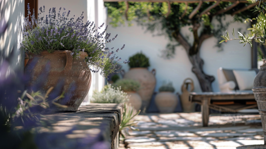 greek garden ideas - terracotta