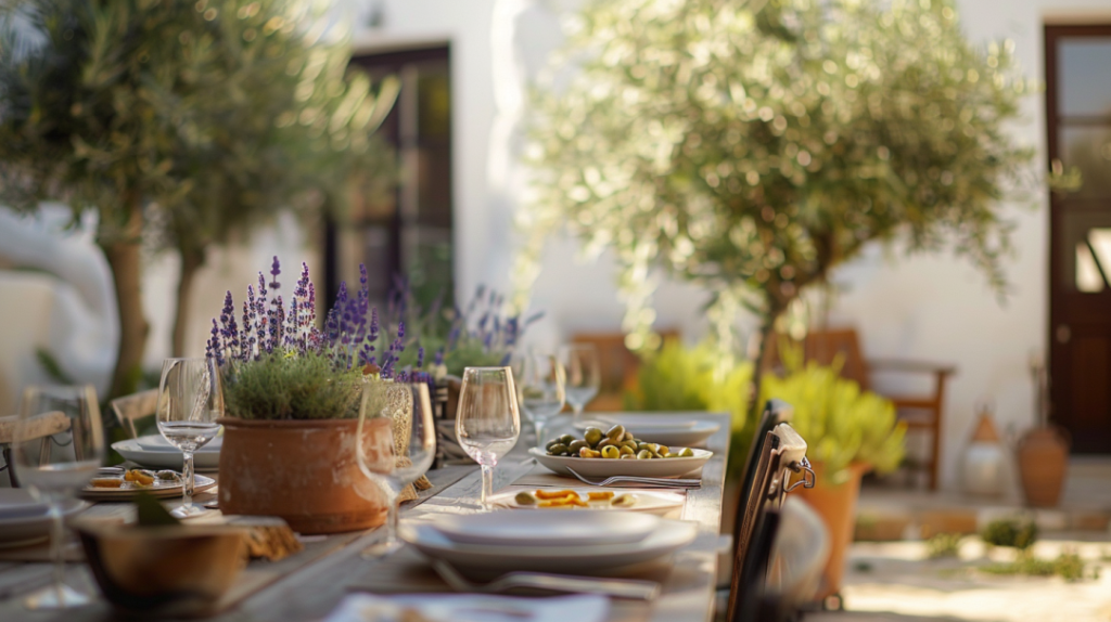 greek garden ideas - al fresco dining