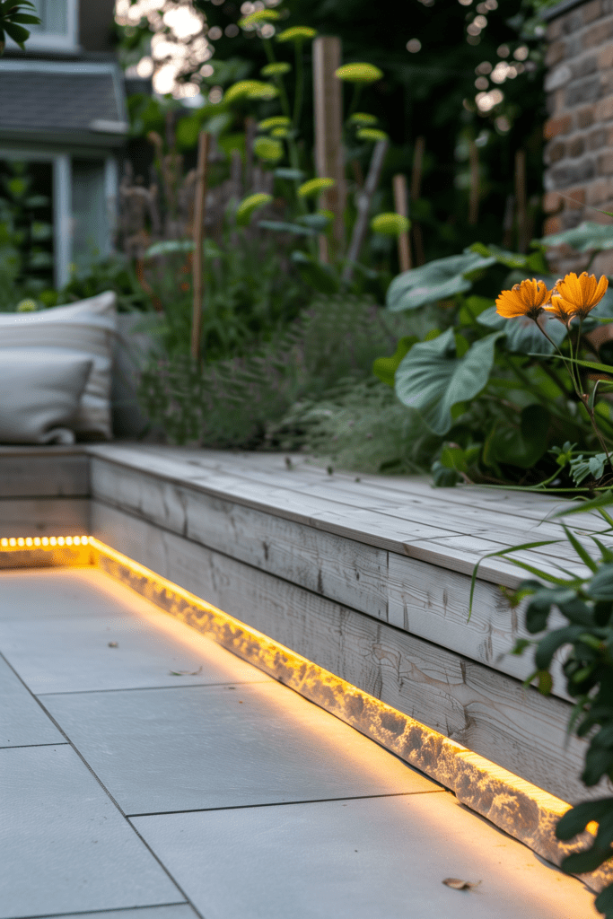 modern garden design lighting