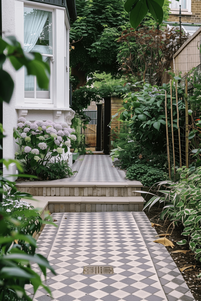 Victorian garden ideas tiled paths